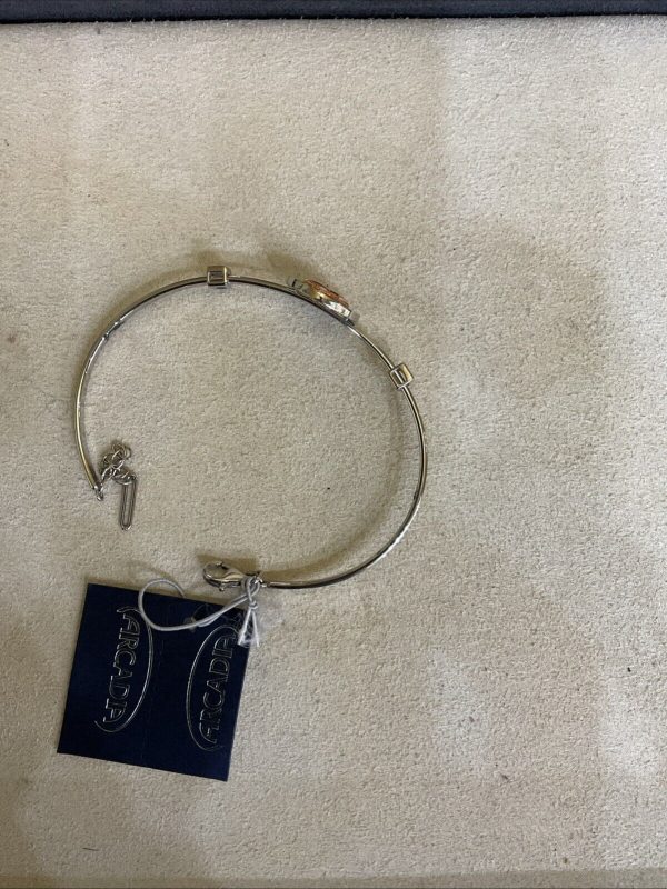 Arcadia Bracciale in argento Rosa Dei Venti Zirconi Smalto BR199 Rigido Uomo - immagine 2