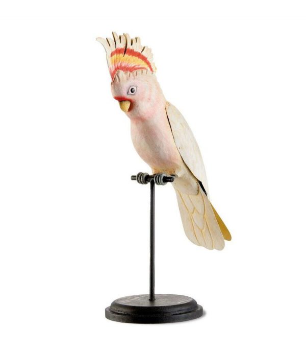 L’Oca Nera uccello decorativo da mobile Cacatua Leadbeater h 34 cm