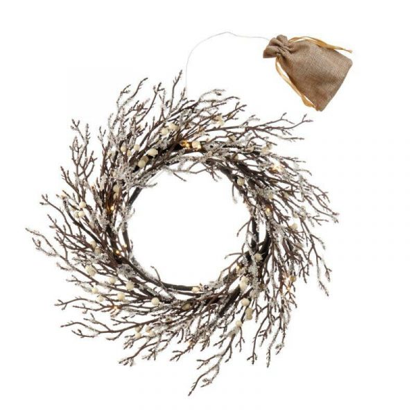 L'Oca Nera Ghirlanda ghiacciata con led fuoriporta con led 40cm