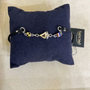 Arcadia Bracciale in argento laccio BRS12 Dado Barca Nodi Zirconi