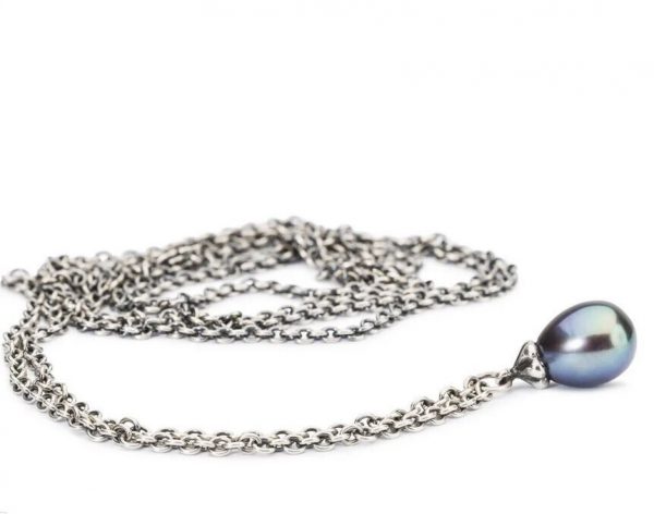 TROLLBEADS TAGFA-00059 “Collana Fantasia con Perla Pavone” in argento 90 cm