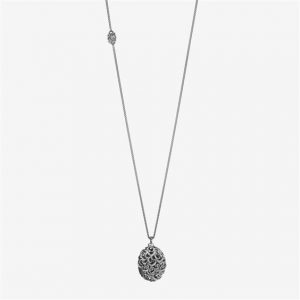 Maria e Luisa Jewels COLLANA medaglione apribile in argento brunito inciso