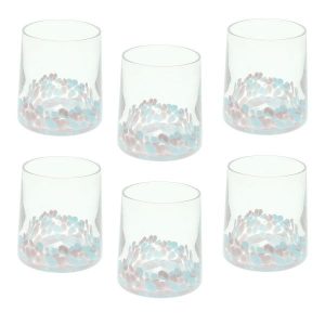 Set 6 Bicchieri Cc300 Pink Venezia Vetro Multicolor