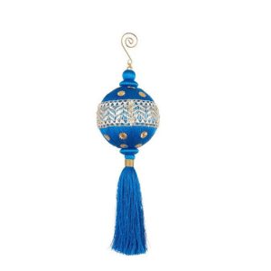 L'Oca Nera Magia sospesa, pendente blu Ø9 cm addobbo albero natale