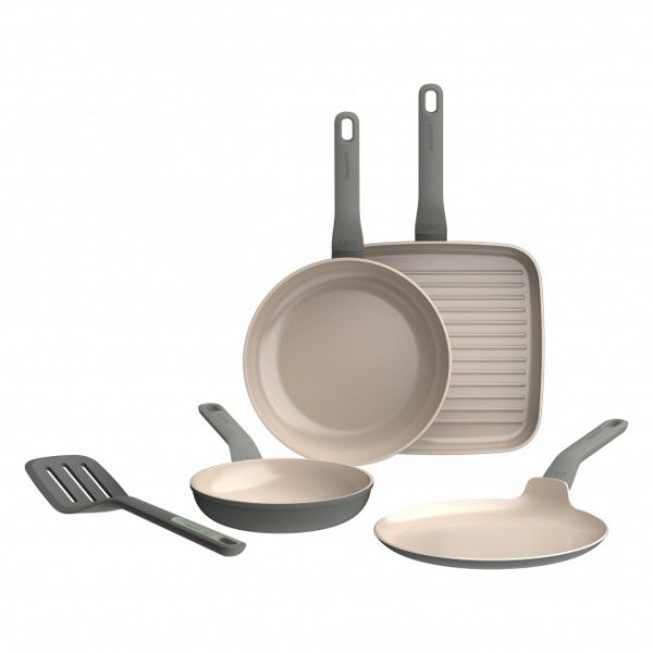 Berghoff Set 4-pz padelle antiaderenti Balance Moonmist con paletta Balance