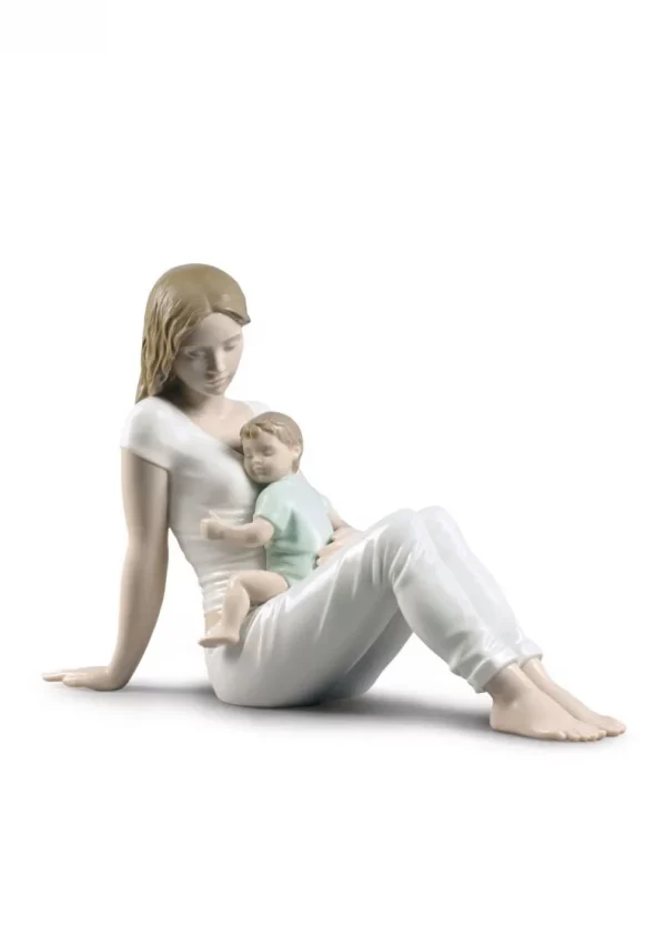 Lladrò L'amore di una madre mamma bambino in porcellana lucida