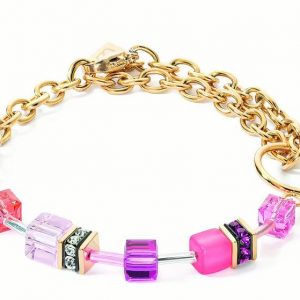 Coeur de Lion Bracciale GeoCUBE® Iconic Pure pink swarovski 3038/30-0416