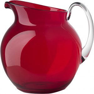 Mario Luca Giusti Palla Caraffa brocca con manico tonda 3000ml Rossa