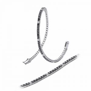 Giorgio Visconti Bracciale tennis diamanti bianchi e neri naturali BR37669D