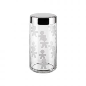 Alessi Girotondo Barattolo ermetico con coperchio vetro acciaio 150cl AKK38