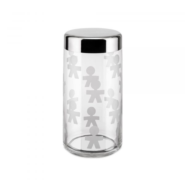 Alessi Girotondo Barattolo ermetico con coperchio vetro acciaio 150cl AKK38