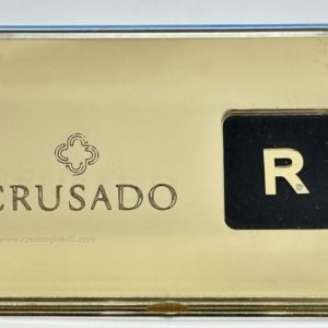 Crusado Ciondolo Blister Lettera R Oro Giallo 18kt E Diamante con astuccio