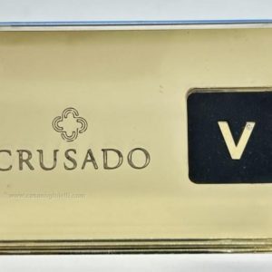 Crusado Ciondolo Blister Lettera V Oro Giallo 18kt E Diamante con astuccio