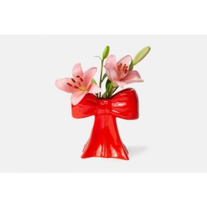 DOIY VASE BOW RED fiocco rosso vaso ceramica