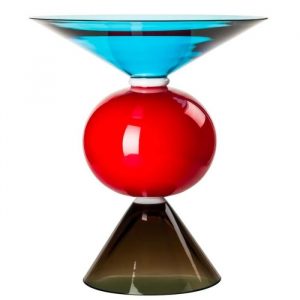Venini Oman in vetro di Murano made in italy ACQUAMARE Rosso Talpa Ettore Sottsass