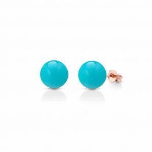 LELUNE GLAMOUR Vaiana Orecchini con pasta di turchese ed argento rosa