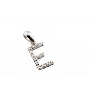 Giorgio Visconti Ciondolo iniziale E in oro bianco e diamanti naturali pendente CB33848/E