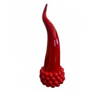 Gli Alberelli Corno Pigna in ceramica di capodimonte Rosso 40cm