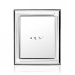 Sequenze Cornice Portafoto Texile 20x25 cm in bilamina d'argento 925 SQ1106/20