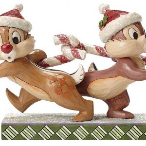 Jim Shore Cip e Ciop con bastoncini di zucchero 13 cm Natale Disney Traditions 4051975