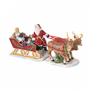 Villeroy & Boch Christmas Toy's Statuetta Natale babbo con slitta e renne 1483276644