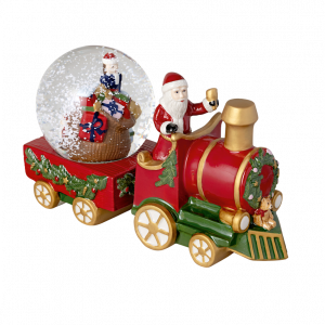 Villeroy & Boch Christmas Toy's Schneekugel treno boule de neige in porcellana natale