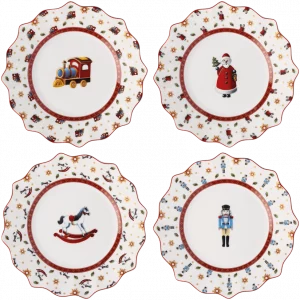 Villeroy & Boch Toy's Delight Set di 4 piatti in porcellana natale