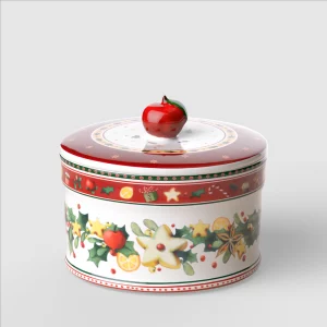 Villeroy & Boch Winter Bakery Delight Biscottiera in porcellana natale Ø14 cm scatola