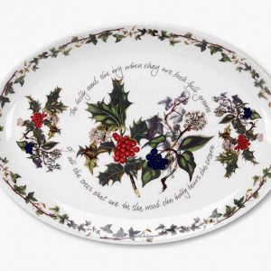 Portmeirion Holly and the Ivy Piatto ovale da portata natale porcellana