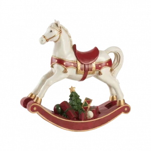 Villeroy & Boch Winter Collage Statuetta Natale cavallo a dondolo xl 32.5cm
