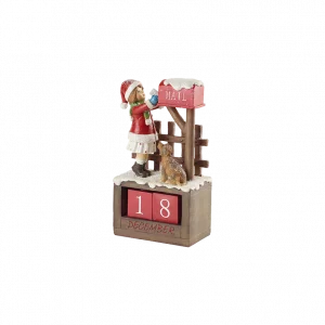 Villeroy & Boch Winter Collage Statuetta Natale calendario con bambina in resina