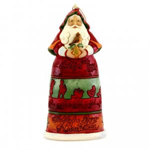 Jim Shore Heartwood Creek 12 DAYS OF CHRISTMAS SANTA Ornament 6004300
