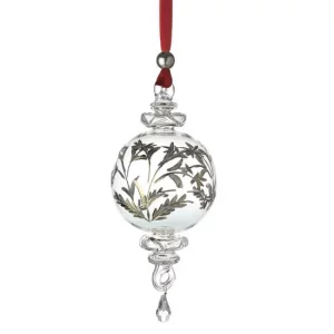 Dogale Palla Natale diam. 8,00 cm in cristallo decorata con argento 925 sfera .1