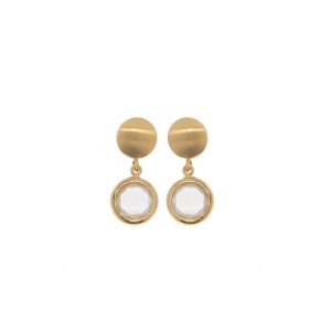 AQUAFORTE Orecchini Mignon con pendente tondo in madreperla diametro 12mm