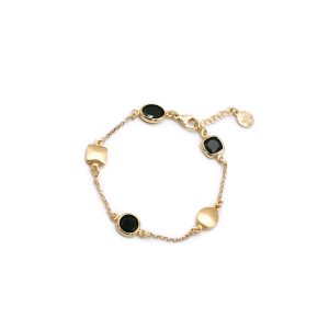 AQUAFORTE Bracciale Mignon leggero con paste vitree nere
