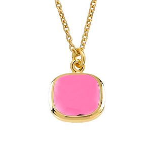 Aquaforte Collana con pendente 12x12mm color fragola fucsia