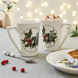 Portmeirion Holly and the Ivy Set 2 mug con manico natale porcellana