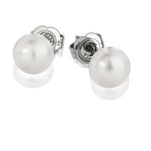 Coscia Orecchini Perle Akoya Giapponesi in oro 18kt bianco da 5.5/6 mm