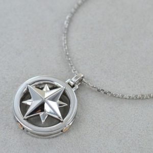 Zancan Collana Uomo in argento Rosa dei venti ESC120R