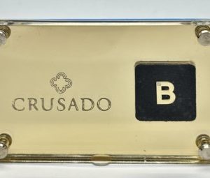 Crusado Ciondolo Blister Lettera B Oro Giallo 18kt E Diamante con astuccio