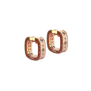 Tsars Collection Orecchini Etherna ETHE01R in Argento placcato oro rosa con zirconi