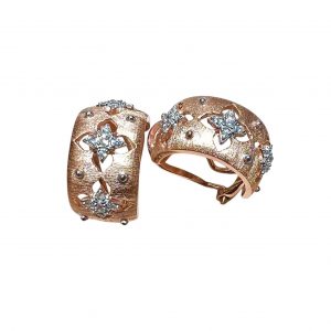 Tsars Collection Orecchini Etherna ETHE05R in Argento placcato oro rosa con zirconi