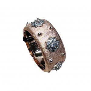 Tsars Collection Anello Etherna ETHR04R in Argento placcato oro rosa con zirconi