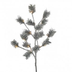 L'Oca Nera Ramo natalizio con 16 led da 80cm argento natale