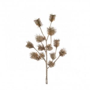 L'Oca Nera Ramo natalizio con 16 led da 80cm oro natale