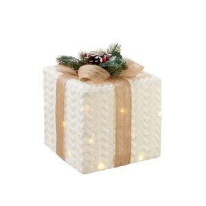 L'Oca Nera Natale Doni splendenti, pacco medio con 25 led, 20x20x23h cm