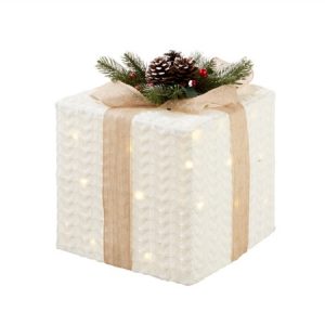 L'Oca Nera Natale Doni splendenti, pacco grande con 30 led, 26x26x30h cm