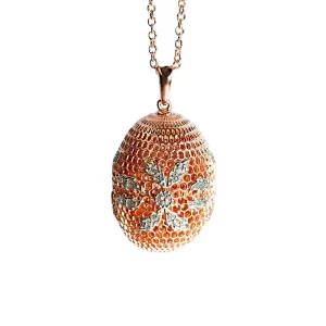 Tsars Collection Collana Etherna ETHP01R in Argento placcato oro rosa con zirconi pendente