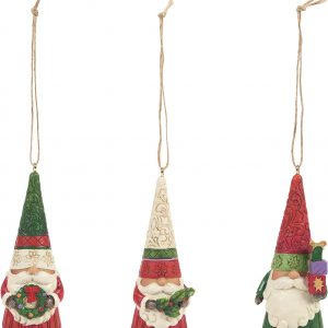 Jim Shore Set 3 addobbi gnomi natale decorazioni albero