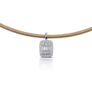 Gianni Carità Collana semirigida in oro giallo con pendente diamanti baguette FC1434/OG